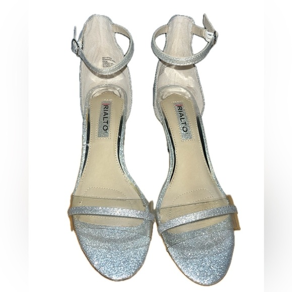 RIALTO Women's Revere Silver Glitter Dress Sandals US 8.5M - Picture 8 of 11